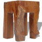 vidaXL Taburete de madera de teca maciza vidaXL Taburete de madera de teca maciza