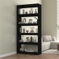 vidaXL Estantería/divisor de espacios madera pino negro 80x30x167,4 cm vidaXL Estantería/divisor de espacios madera pino negro 80x30x167,4 cm