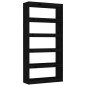 vidaXL Estantería/divisor de espacios madera pino negro 80x30x167,4 cm vidaXL Estantería/divisor de espacios madera pino negro 80x30x167,4 cm