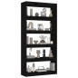 vidaXL Estantería/divisor de espacios madera pino negro 80x30x167,4 cm vidaXL Estantería/divisor de espacios madera pino negro 80x30x167,4 cm