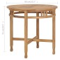 vidaXL Mesa de comedor de madera maciza de teca Ø 80 cm