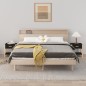 vidaXL Mesitas de noche 2 uds madera contrachapada negro 42x38x45 cm vidaXL Mesitas de noche 2 uds madera contrachapada negro 42x38x45 cm