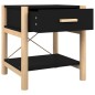 vidaXL Mesitas de noche 2 uds madera contrachapada negro 42x38x45 cm vidaXL Mesitas de noche 2 uds madera contrachapada negro 42x38x45 cm