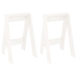 vidaXL Taburetes 2 unidades madera maciza de pino blanco 40x40x60 cm