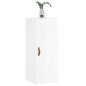 vidaXL Armario de pared madera ingeniería blanco brillo 34,5x34x90 cm vidaXL Armario de pared madera ingeniería blanco brillo 34,5x34x90 cm