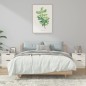 vidaXL Mesitas de noche 2 uds madera contrachapada blanco vidaXL Mesitas de noche 2 uds madera contrachapada blanco