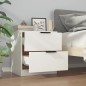 vidaXL Mesitas de noche 2 uds madera contrachapada blanco vidaXL Mesitas de noche 2 uds madera contrachapada blanco