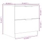 vidaXL Mesitas de noche 2 uds madera contrachapada blanco vidaXL Mesitas de noche 2 uds madera contrachapada blanco