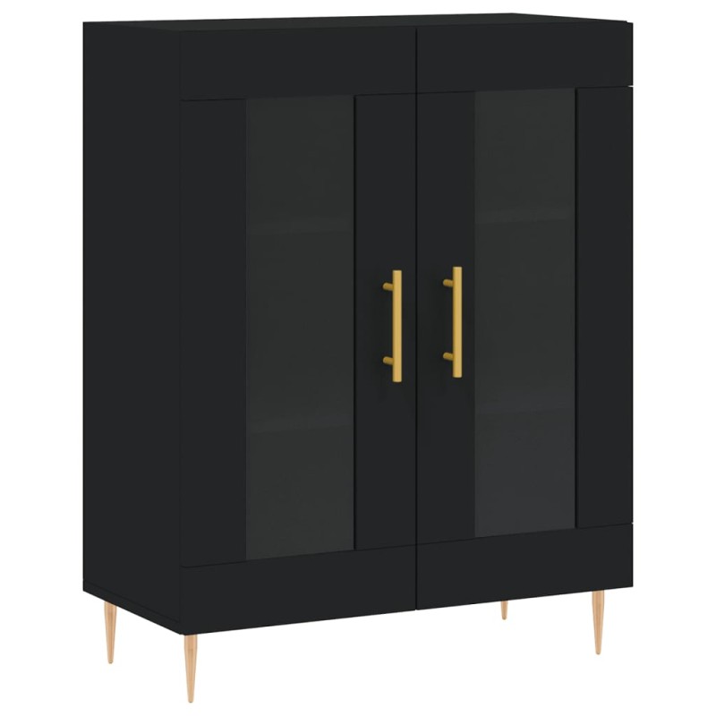 vidaXL Aparador de madera de ingeniería negro 69,5x34x90 cm vidaXL Aparador de madera de ingeniería negro 69,5x34x90 cm