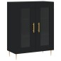 vidaXL Aparador de madera de ingeniería negro 69,5x34x90 cm vidaXL Aparador de madera de ingeniería negro 69,5x34x90 cm