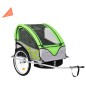 vidaXL Remolque para bicicletas y cochecito 2 en 1 verde y gris vidaXL Remolque para bicicletas y cochecito 2 en 1 verde y gris