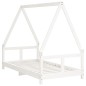 vidaXL Estructura de cama para niños madera de pino blanco 80x160 cm vidaXL Estructura de cama para niños madera de pino blanco 80x160 cm