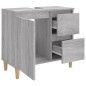 vidaXL Armario de baño madera contrachapada gris Sonoma 65x33x60 cm vidaXL Armario de baño madera contrachapada gris Sonoma 65x33x60 cm