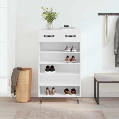 vidaXL Zapatero madera de ingeniería blanco 60x35x105 cm