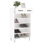 vidaXL Zapatero madera de ingeniería blanco 60x35x105 cm vidaXL Zapatero madera de ingeniería blanco 60x35x105 cm