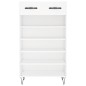 vidaXL Zapatero madera de ingeniería blanco 60x35x105 cm vidaXL Zapatero madera de ingeniería blanco 60x35x105 cm
