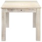 vidaXL Mesa de comedor de madera maciza de mango blanco 180x90x76 cm vidaXL Mesa de comedor de madera maciza de mango blanco 180x90x76 cm