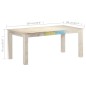 vidaXL Mesa de comedor de madera maciza de mango blanco 180x90x76 cm vidaXL Mesa de comedor de madera maciza de mango blanco 180x90x76 cm
