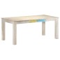 vidaXL Mesa de comedor de madera maciza de mango blanco 180x90x76 cm vidaXL Mesa de comedor de madera maciza de mango blanco 180x90x76 cm