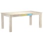vidaXL Mesa de comedor de madera maciza de mango blanco 180x90x76 cm vidaXL Mesa de comedor de madera maciza de mango blanco 180x90x76 cm
