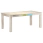 vidaXL Mesa de comedor de madera maciza de mango blanco 180x90x76 cm vidaXL Mesa de comedor de madera maciza de mango blanco 180x90x76 cm