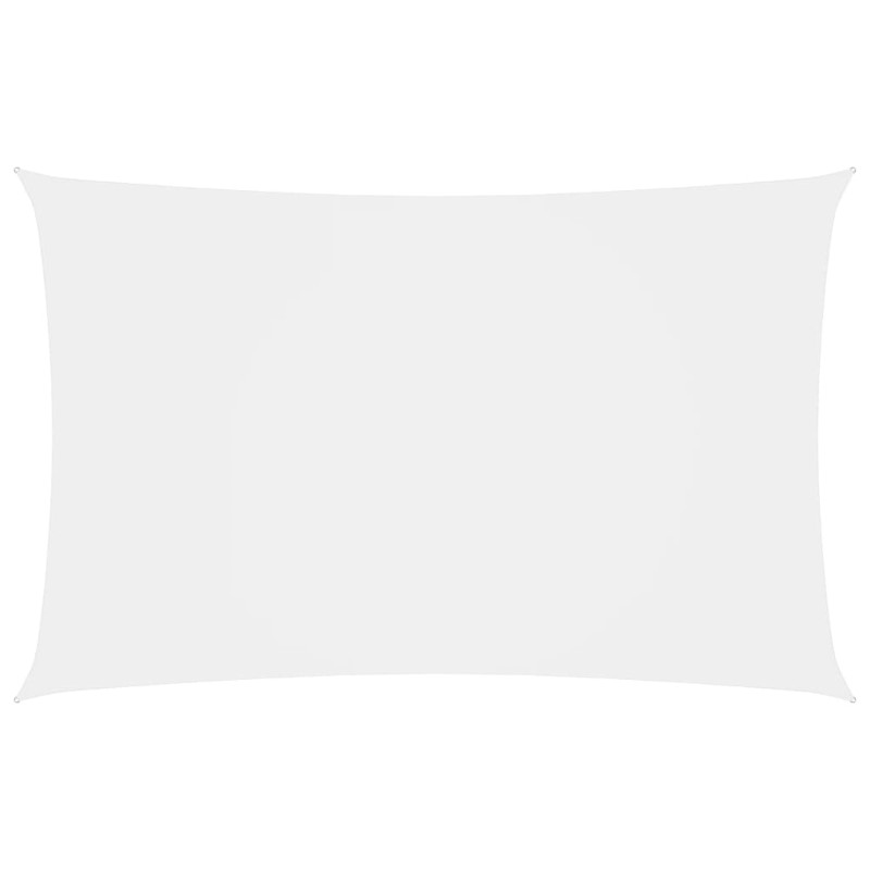 vidaXL Toldo de vela rectangular tela Oxford blanco 2x5 m