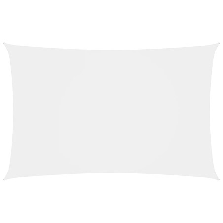vidaXL Toldo de vela rectangular tela Oxford blanco 2x5 m