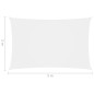 vidaXL Toldo de vela rectangular tela Oxford blanco 2x5 m