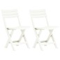 vidaXL Sillas de jardín plegables 2 unidades plástico blanco