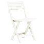 vidaXL Sillas de jardín plegables 2 unidades plástico blanco