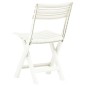 vidaXL Sillas de jardín plegables 2 unidades plástico blanco