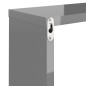 vidaXL Estantes cubo de pared 4 unidades gris brillo 30x15x30 cm