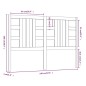 vidaXL Cabecero de cama madera maciza de pino gris 146x4x100 cm vidaXL Cabecero de cama madera maciza de pino gris 146x4x100 cm