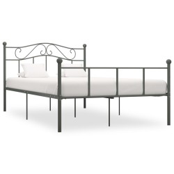 vidaXL Estructura de cama de metal gris 160x200 cm