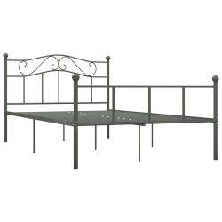 vidaXL Estructura de cama de metal gris 160x200 cm