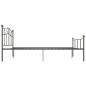 vidaXL Estructura de cama de metal gris 160x200 cm vidaXL Estructura de cama de metal gris 160x200 cm