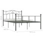vidaXL Estructura de cama de metal gris 160x200 cm vidaXL Estructura de cama de metal gris 160x200 cm