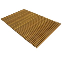 vidaXL Alfombrilla de baño de madera de acacia 80x50 cm