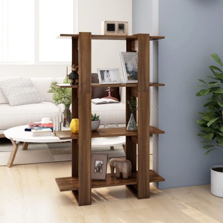 vidaXL Estantería/divisor de espacios roble marrón 80x30x123,5 cm