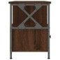 vidaXL Mueble TV hierro madera contrachapada roble marrón 102x33x45 cm