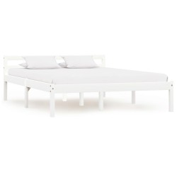 vidaXL Estructura de cama de madera maciza de pino blanco 140x200 cm