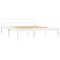 vidaXL Estructura de cama de madera maciza de pino blanco 140x200 cm vidaXL Estructura de cama de madera maciza de pino blanco 140x200 cm