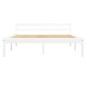 vidaXL Estructura de cama de madera maciza de pino blanco 140x200 cm vidaXL Estructura de cama de madera maciza de pino blanco 140x200 cm