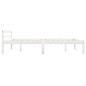 vidaXL Estructura de cama de madera maciza de pino blanco 140x200 cm vidaXL Estructura de cama de madera maciza de pino blanco 140x200 cm
