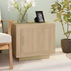 vidaXL Mesa de centro madera contrachapada roble Sonoma 51x50x45 cm