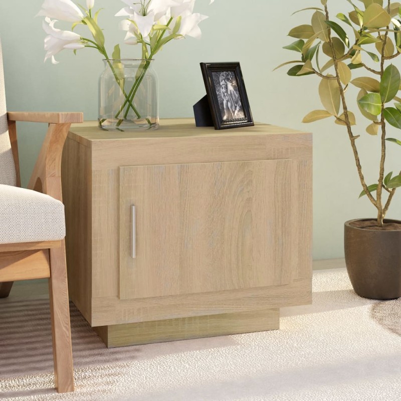 vidaXL Mesa de centro madera contrachapada roble Sonoma 51x50x45 cm vidaXL Mesa de centro madera contrachapada roble Sonoma 51x50x45 cm