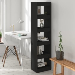 vidaXL Estantería de libros/divisor de espacios negro 40x30x166 cm