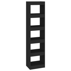 vidaXL Estantería de libros/divisor de espacios negro 40x30x166 cm