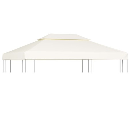 vidaXL Cubierta de repuesto de cenador 310 g/m² blanco crema 3x4 m