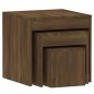 vidaXL Mesas apilables 3 pzas madera contrachapada color roble marrón vidaXL Mesas apilables 3 pzas madera contrachapada color roble marrón